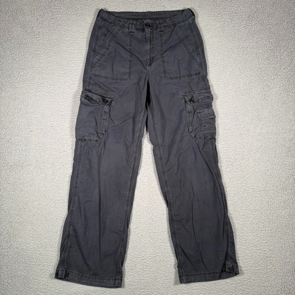 American Eagle Pants Womens 10 28x29 Baggy Jogger Cargo Pockets Casual Preppy